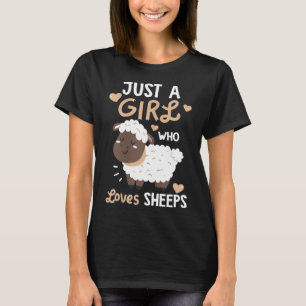 Camiseta Apenas Uma Menina Que Ama Ovelhas