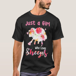 Camiseta Apenas Uma Menina Que Ama Ovelhas