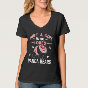 Camiseta Apenas Uma Menina Que Ama Panda Bears Legal Amor A