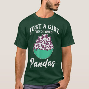 Camiseta Apenas Uma Menina Que Ama Pandas