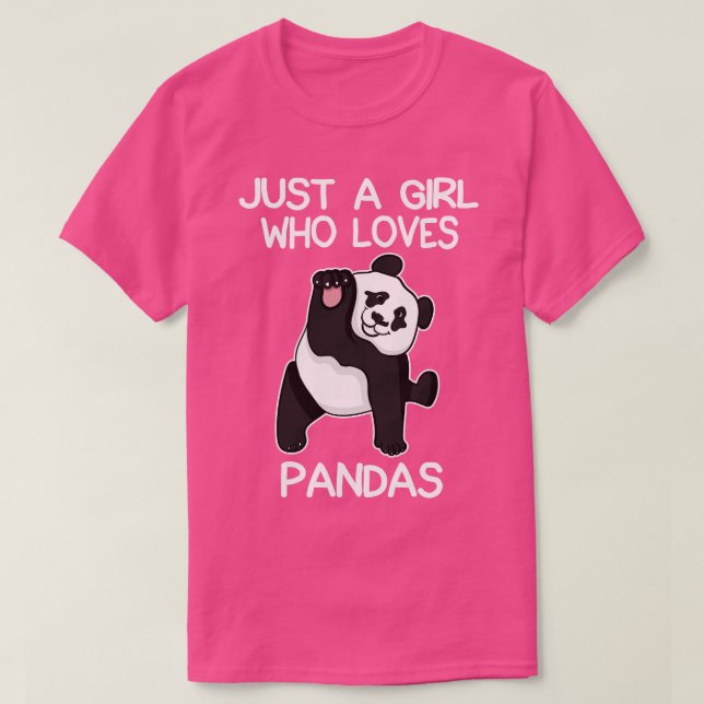 Camiseta Apenas Uma Menina Que Ama Pandas 1 (Frente do Design)