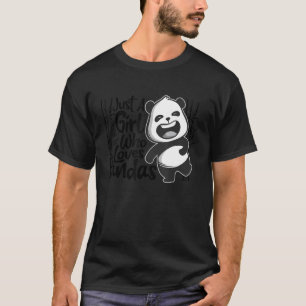 Camiseta Apenas Uma Menina Que Ama Pandas Animal Para Mulhe