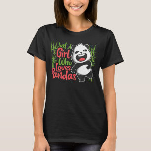 Camiseta Apenas Uma Menina Que Ama Pandas Animal Para Mulhe