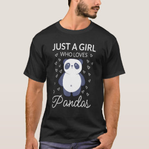 Camiseta Apenas Uma Menina Que Ama Pandas Cute Bear Girl Am