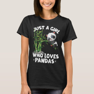 Camiseta Apenas Uma Menina Que Ama Pandas Cute Kawaii Panda