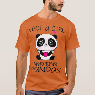 Camiseta Apenas Uma Menina Que Ama Pandas Cute Panda (10)