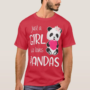 Camiseta Apenas Uma Menina Que Ama Pandas Cute Panda Amante