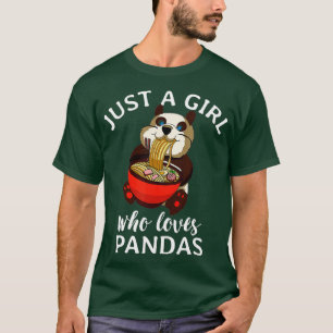 Camiseta Apenas Uma Menina Que Ama Pandas Cute Panda Ramen