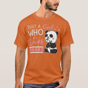 Camiseta Apenas Uma Menina Que Ama Pandas Cute Pandas (2)