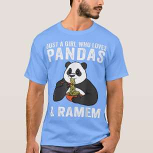 CAMISETA APENAS UMA MENINA QUE AMA PANDAS E RAMEN
