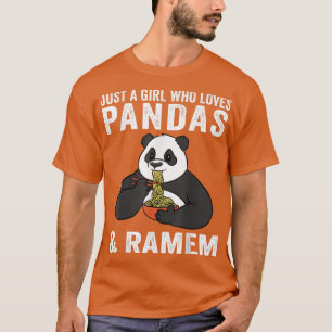 Camiseta Apenas Uma Menina Que Ama Pandas E Ramen 658