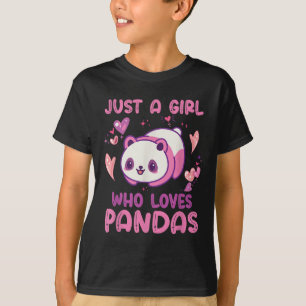 Camiseta Apenas Uma Menina Que Ama Pandas Engraçado Citação