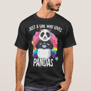 Camiseta Apenas Uma Menina Que Ama Pandas Panda