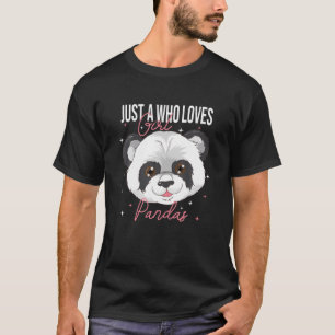 Camiseta Apenas Uma Menina Que Ama Pandas Panda Zooke