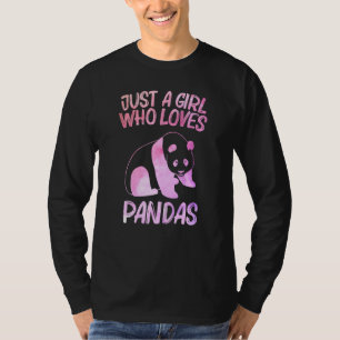 Camiseta Apenas Uma Menina Que Ama Pandas Para Mulheres Gat