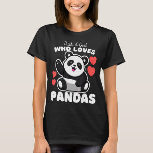 Camiseta Apenas Uma Menina Que Ama Pandas - Um Barramento D