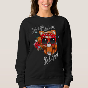 Camiseta Apenas Uma Menina Que Ama Pandas Vermelhas Para Be