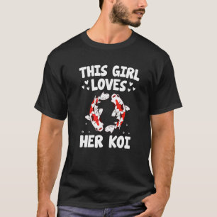Camiseta Apenas Uma Menina Que Ama Peixe Koi Peixe Japonês 