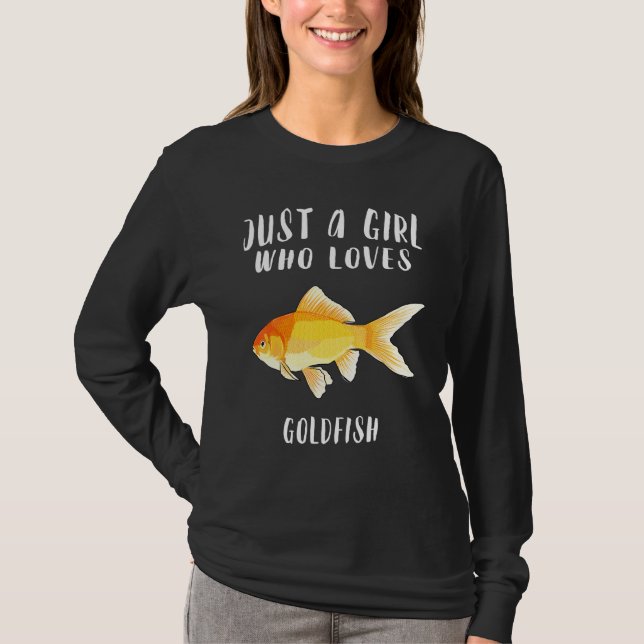 Camiseta Apenas Uma Menina Que Ama Peixe-Ouro (Frente)