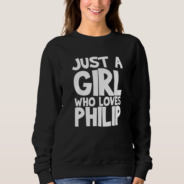 Camiseta Apenas Uma Menina Que Ama Philip (Frente)