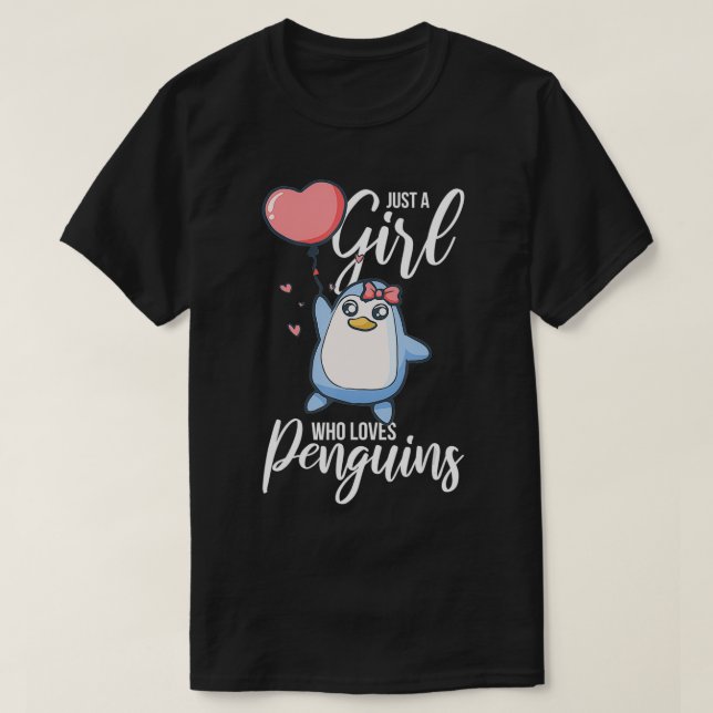 Camiseta Apenas Uma Menina Que Ama Pinguim (Frente do Design)