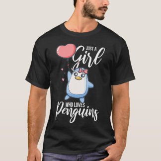 Camiseta Apenas Uma Menina Que Ama Pinguim