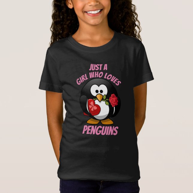 Camiseta Apenas Uma Menina Que Ama Pinguins (Frente)