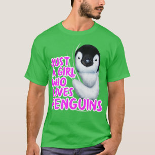 Camiseta Apenas Uma Menina Que Ama Pinguins