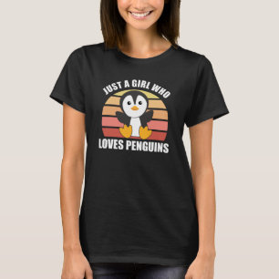 Camiseta Apenas Uma Menina Que Ama Pinguins - Pinguim Bonit