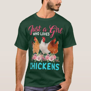 Camiseta Apenas Uma Menina Que Ama Pintinho Floral De Flowe