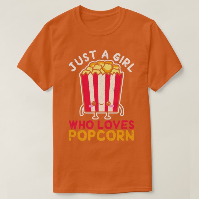 Camiseta Apenas Uma Menina Que Ama Pipoca (Frente do Design)