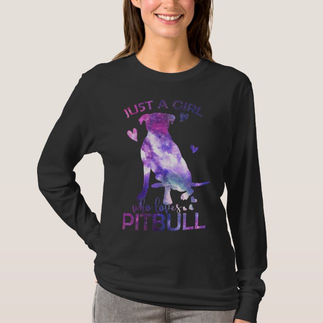 Camiseta Apenas Uma Menina Que Ama Pitbull (Frente)