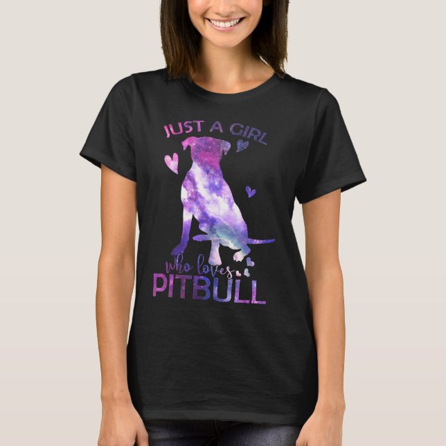 Camiseta Apenas Uma Menina Que Ama Pitbull (Frente)