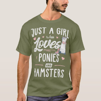 Camiseta Apenas Uma Menina Que Ama Pôs E Hamsters Presentes