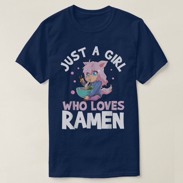 Camiseta Apenas Uma Menina Que Ama Ramen660 (Frente do Design)