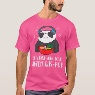 Camiseta Apenas Uma Menina Que Ama Ramen E K-Pop
