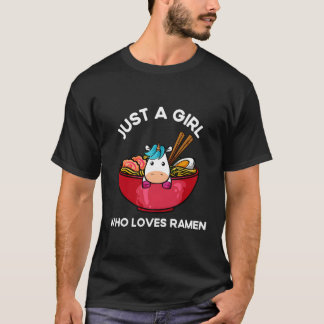 Camiseta Apenas Uma Menina Que Ama Ramen Kawaii Anime Japon