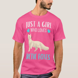 Camiseta Apenas Uma Menina Que Ama Raposa Árctica Cuta Rapo