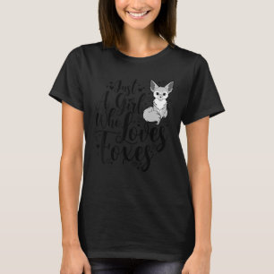 Camiseta Apenas Uma Menina Que Ama Raposa Cute Animal Para