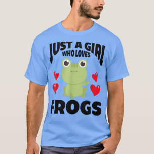 Camiseta Apenas Uma Menina Que Ama RãsFofo Verde Sapo