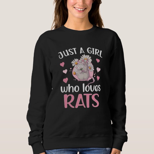 Camiseta Apenas Uma Menina Que Ama Ratos Ratos, Mãe, Dono D (Frente)