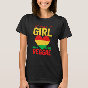 Camiseta Apenas Uma Menina Que Ama Reggae I Rastafari Na Ja