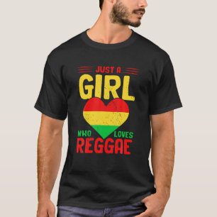 Camiseta Apenas Uma Menina Que Ama Reggae I Rastafari Na Ja