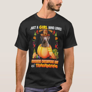 Camiseta Apenas Uma Menina Que Ama Retrievers Chesapeake Ba