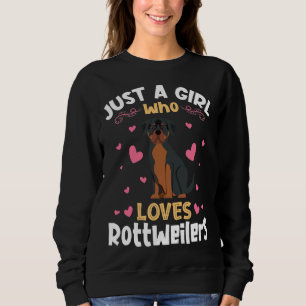 Camiseta Apenas Uma Menina Que Ama Rottweilers Relaxou O Aj