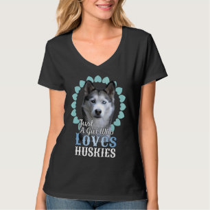 Camiseta Apenas Uma Menina Que Ama Roucos Cachorro Rouco