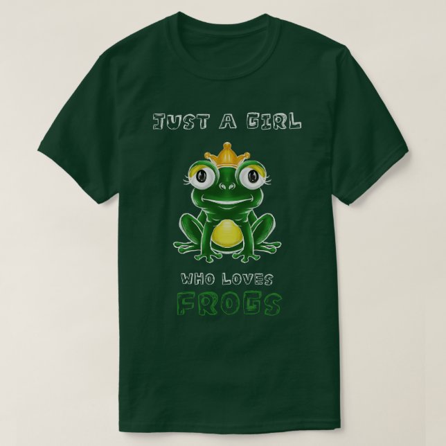 Camiseta Apenas Uma Menina Que Ama Sapos 1 (Frente do Design)