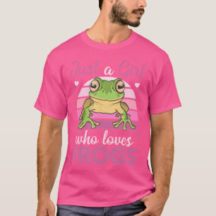 Camiseta Apenas Uma Menina Que Ama Sapos Animais Doce Kawai