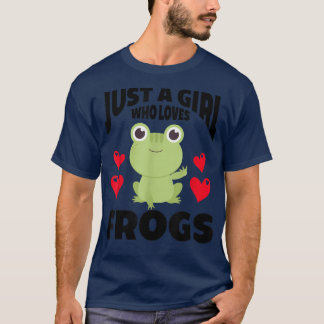 Camiseta Apenas Uma Menina Que Ama Sapos Bonitos Sapos Verd