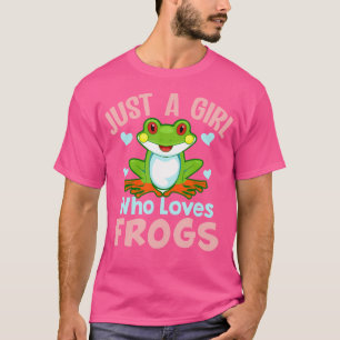 Camiseta Apenas Uma Menina Que Ama Sapos Sapo Verde